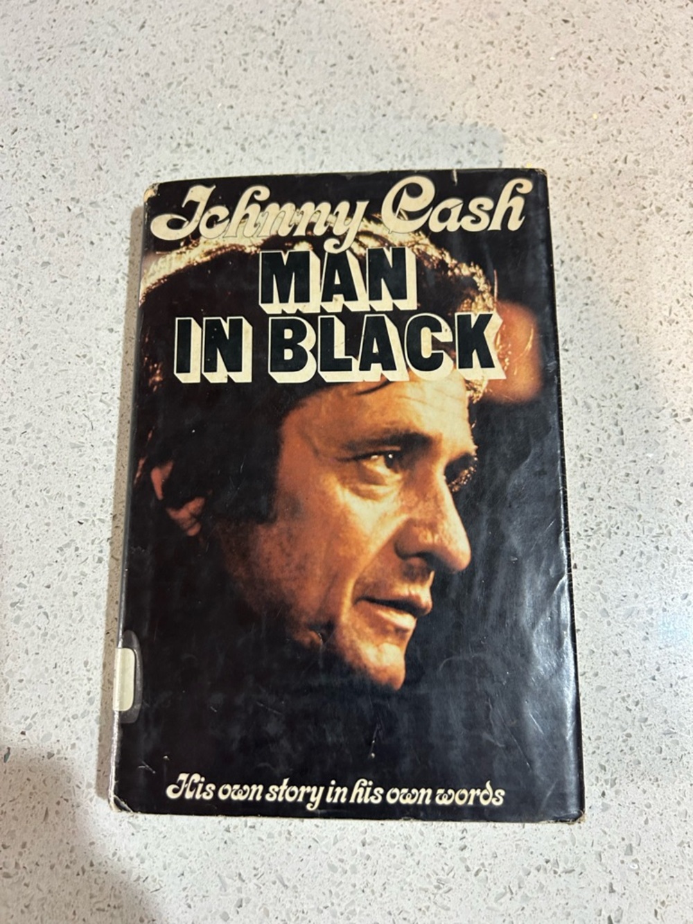 Johnny Cash "Man in Black" Hardcover Book - Black & Brown Cover